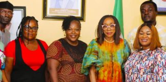 Director Press, Ahmadu Chindaya, Reporter From the will, Ebere Chibuzor, NANTaiye Olayemi, Hon.Minister Of Tourism, LOLA ADe-JOHN, FRCN, Chioma Ezike and the president of ANJET Victor Nze.