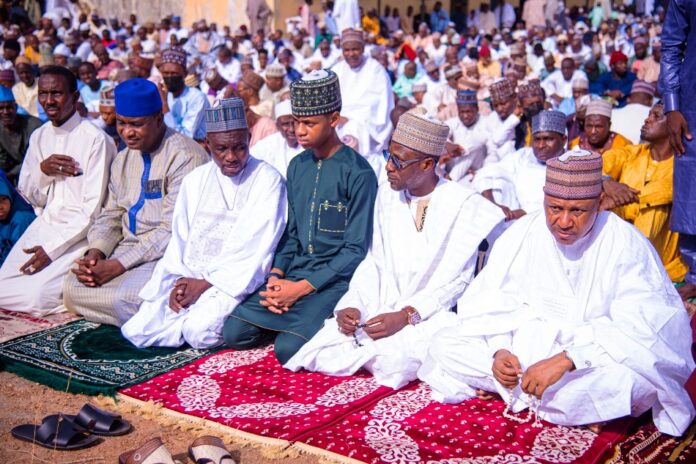 Idris attends Eid1 Minister of Information and National Orientation Mohammed Idris celebrated Eid al-Fitr with worshippers at Kaduna in a spirit of unity and reflection on April 10, 2024.