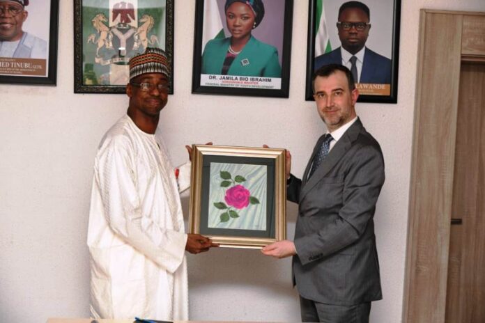 Islamic Cooperation Youth Forum (ICYF)1 Mr. Yunus Sonmez, Director General of the Cabinet , ICYF Presenting a gift to Dr. Dunama Umar Ahmed, Permanent Secretsry Federal Ministry of Youth Development, during his courtesy visit on the Permanent Secretary.