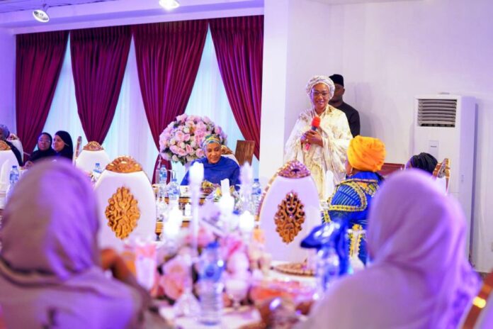 Oluremi Tinubu with First Ladies, Governors Wives1 The First Lady of the Federal Republic of Nigeria Senator Oluremi Tinubu addressing a cross-section of women who attended the Iftar at the State House Abuja on Saturday 30th March