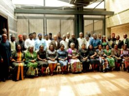 Head of Service of the Federation, Dr. Folasade Yemi-Esan, CFR, in a group photograph with Transformative Federal Permanent Secretaries at the one day Retreat on Performance Management in Abuja