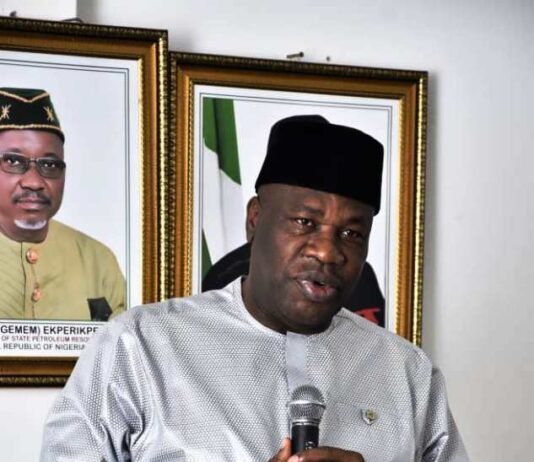 The Permanent Secretary MPR, Amb.Nicholas Agbo Ella delivering his opening remarks at the Stakeholders' Engagement in Abuja.