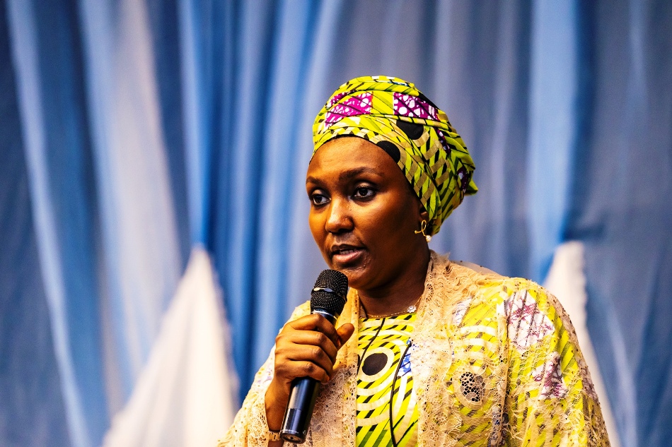 Director General of NEMA, Mrs Zubaida Umar, making her remarks during the AFO public presentation