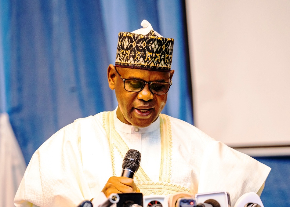 The Honourable Minister of State, Federal Ministry of Water Resources and Sanitation. Rt. Hon. Bello Muhammad Goronyo Esq, making his remarks during the public presentation of 2024 AFO