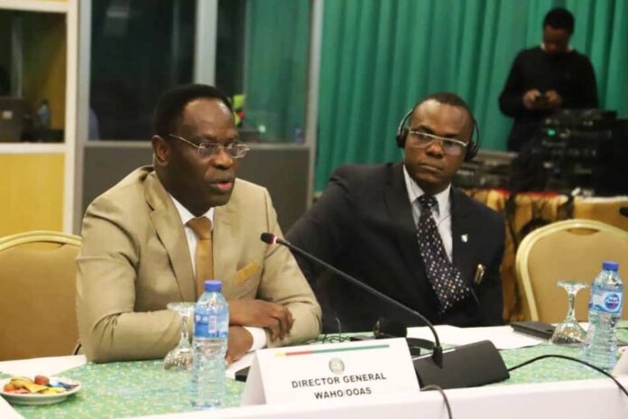 25th Ordinary Meeting of ECOWAS Assembly of Ministers of Health1 DG, WAHO, Dr. Aissi Melchior Athanase, addressing the Health Experts in the ongoing 25th Ordinary Meeting of ECOWAS Assembly of Ministers of Health in Abuja.