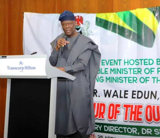 Dinner event hosted by the Honourable Minister of Finance & Coordinating Minister of the Economy Wale Edun OFR in honour of the outgoing World Bank Country Director, Dr Shubham Chaudhuri held at the Transcorp Hilton Hotel, Abuja, Nigeria