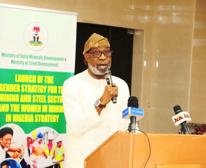 Equity in Mining and Steel Sectors1 Hon Minister for Solid Minerals Development Dr Dele Alake during the Unveiling of the Gender Strategy