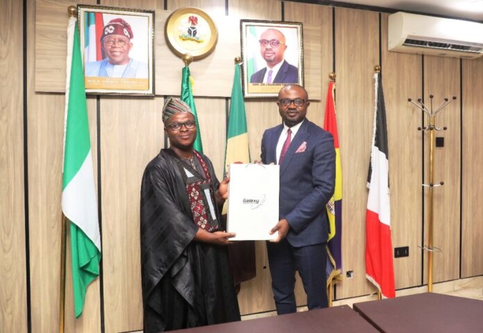 Galaxy Backbone and Dr. Olubunmi Tunji-Ojo, Minister of Interior1 L-R: Prof. Ibrahim Adeyanju, MD/CEO, Galaxy Backbone and Dr. Olubunmi Tunji-Ojo, Minister of Interior