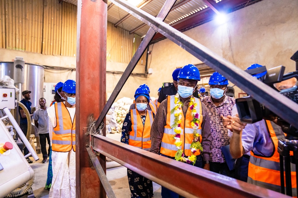 Honourable Minister of Water Resources and Sanitation, Engr. Prof. Joseph Terlumun during the Inspection of PANAR Pipes Manufacturing Facility in Kano, on Tuesday, 30th April, 2024.