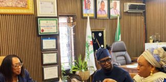 L to R Honorable Minister of Tourism Lola Ade-John, Mr. Ishmael Balogun, the President of Nigeria Indonesia Chairman of Commerce & Industry and Hajiya Maimuna