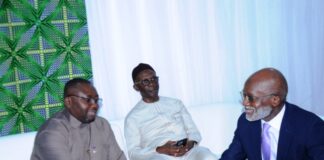 L-R;- Hon. Minister of Power, Chief Adebayo Adekola Adelabu; Chairman, House Committee on Power Hon. Victor Nwokolo and Former Minister of Power Dr. Lanre Babalola at the *8th Africa Energy Market Place programme with the theme: *Towards Nigeria's Sustainable Energy Future: Policy, Regulation and Investment -A Policy Dialogue for the National Integrated Electricity Policy and Strategic Implementation Plan (NIEP-SIP)* held in Abuja on May 16-17,2024.