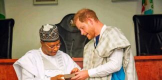 Gov Sani hosts Prince Harry in Kaduna says he's an inspiration to youths, epitome of patriotism