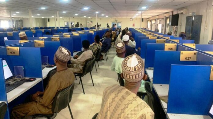 A cross section of candidates waiting for the commencement of the exercise.