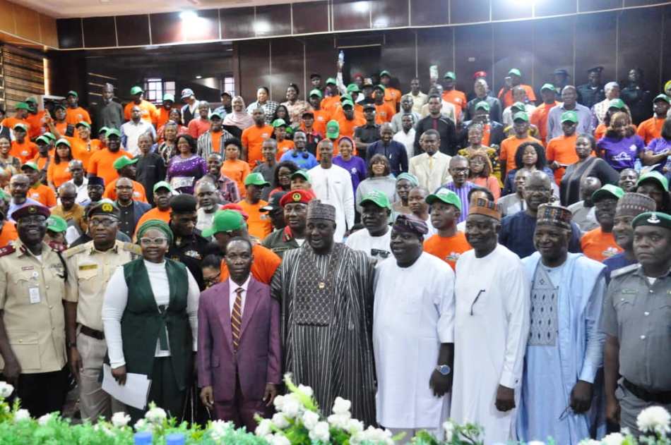 The Hon. Minister of State for Agriculture and Food Security, Sen Aliyu Sabi Abdullahi (fifth from right-hand side) and other relevant stakeholders during the World Agritourism Day Celebration in Abuja.