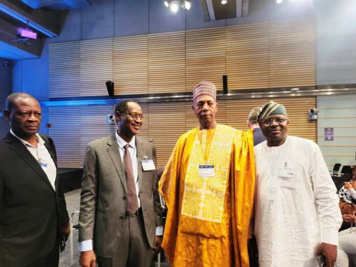 World Bank Land Conference L-R: Director Lands and Housing Development, Mr. Felix Appah, Honourable Minister of Housing and Urban Development, Ahmed Musa Dangiwa Dangiwa, The Minister of Land, Gambia, Mr. Ousman Sowe and the Permanent Secretary, Ministry of Housing and Urban Development, Dr. Marcus Ogunbiyi