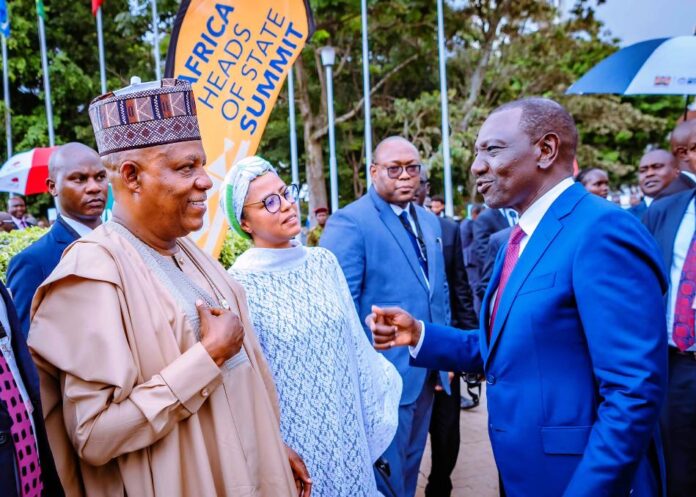 nternational Development Association (IDA21) Africa Heads of State Summit 6 (L-R) Vice-President Kashim Shettima, Dr Marion Atieno Moon,Technical Assistant on Agriculture to the Vice-President and Kenyan President William Ruto at the International Development Association (IDA21) Africa Heads of State Summit which held at the Kenyatta International Convention Centre, Nairobi, Kenya on Monday, 29th April, 2024.
