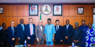 The Permanent Secretary, Mr Nebeolisa Anako, today received on behalf of the Minister, Senator Abubakar Bagudu, the Executive Directors of Agence Francaise De Developpement Mission in Nigeria, Mr Phillippe Orliange, (Geographies) and Mr Laurent Biddiscombe (Sustainable Development).