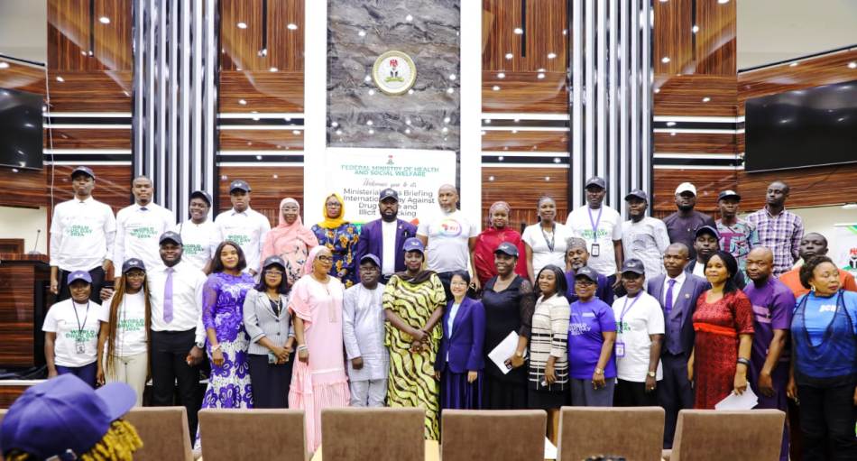Group Photograph, PSH, Representatives of NDLEA, WHO, NIKE UNIVERSITY MEDICAL STUDENTS & OTHER STAKEHOLDERS IN THE HEALTH SECTOR .