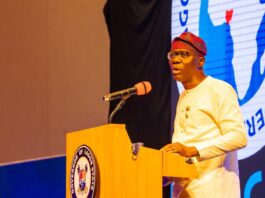 The Executive Governor of Lagos State, His Excellency Babajide Sanwoolu, during the Conference