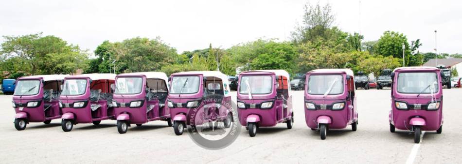 The Pink Riders (Keke) officially unveiled today by the Honourable Minister of Women Affairs, Barrister (Mrs) Uju Kennedy-Ohanenye in Abuja