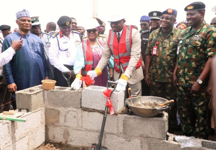 Minister of Interior, Dr Olubunmi Tunji-Ojo at the ground breaking ceremony
