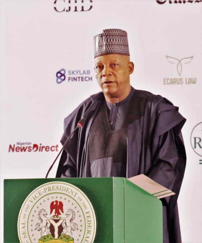 2024 AFNIS Summit11 2024 AFNIS SUMMIT: The Vice President Senator Kashim Shettima, representing President Bola Ahmed Tinubu GCFR, delivering keynote address.