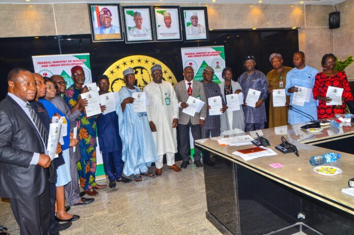 Directors/HODs FMHUD during signing of Performance contracts Agreement with the Permanent Secretary