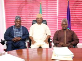 The Executive Secretary, Chief Gufwan, Dr. Lalu and Dr. Tanimu.