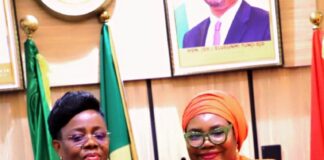 L-R: Dr. Magdalene Ajani, receiving the handover notes from Dr. Aishetu Gogo Ndayako on Wednesday, 7 August , 2024
