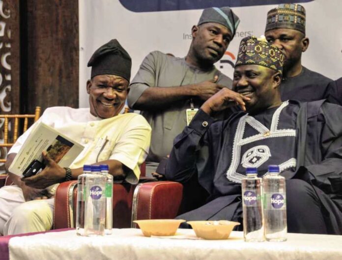 Nags-AP Program To Enhance Sustainability And Food Security L-R,the National Program Coordinator, National Agricultural Growth Scheme Agro-Pocket,Mr. Isiaku Buba and Minister of State for Agriculture and Food Security, Sen Aliyu Sabi Abdullahi during the workshop.