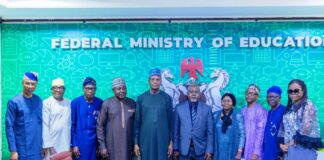 The group photograph of Ministers of Education with Directors of NERDC