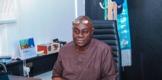 Permanent Secretary, Federal Ministry of Humanitarian Affairs and Poverty Alleviation, Abel O. Enitan, with monitoring team on PMS DAY in his office, on Thursday 19th September, 2024, Federal Secretariat Abuja