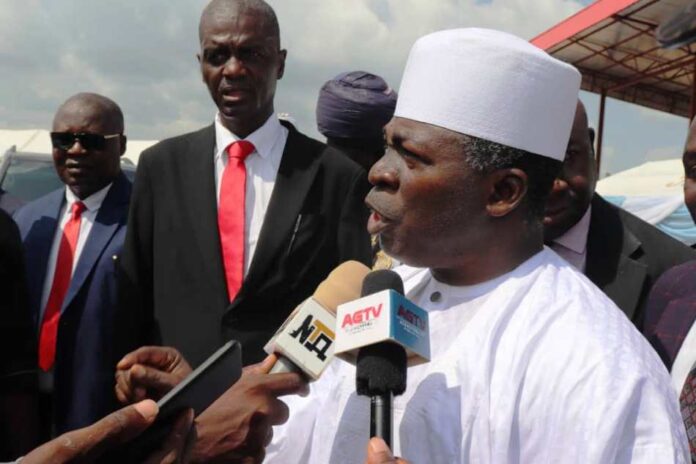 Jisalo The Honourable Minister of Special Duties and Inter-governmental Affairs, Zaphaniah Jisalo, interacts with the Press after the event.
