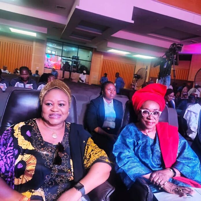 L-R: Honourable (Mrs) Olayinka Oladunjoye, Commissioner of the National Population Commission representing Lagos State; Honourable Lola Ade-John, Minister of Tourism.