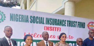 The National Coordinator/ CEO SERVICOM Presidency, Mrs Nnenna Akajemeli with the Managing Director/ CEO Nigeria Social Insurance Trust Fund and other Stakeholders during the Forum in Abuja.