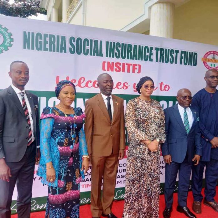 SERVICOM The National Coordinator/ CEO SERVICOM Presidency, Mrs Nnenna Akajemeli with the Managing Director/ CEO Nigeria Social Insurance Trust Fund and other Stakeholders during the Forum in Abuja.