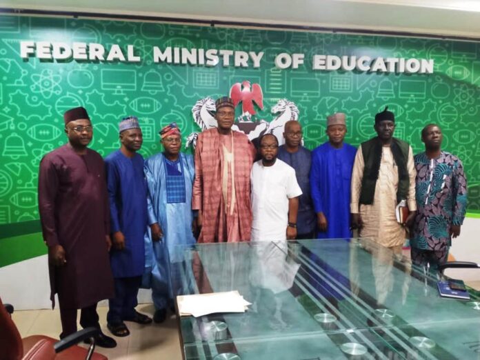 Skills Training Program Honourable Minister of Education Prof Mamman Tahir OON SAN with Representative of Congress of University Academics
