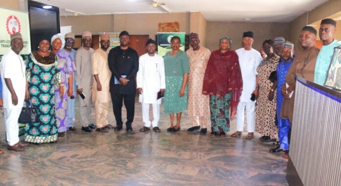 Taraba State Government Invest On Stem Education Permanent Secretary, Federal Ministry of Innovation, Science and Technology, Mrs. Esuabana Nko Asanye (middle) Hon. Commissioner, Ministry of Science and Technology, Taraba State, Muslim Usman Abdullahi (9th left) Director, Finance and Account, Ministry of Science and Technology, Taraba State, Mr. Ahmadu Sagaba Yiljeye (left) Director, Planning Research and Policy Analysis Depart. FMIST, Mrs. Salamatu Mohammed (7th right) Deputy Director, Press and Public Relations FMIST, Mr. Atuora Obed (right) Director, Renewable and Conventional Energy Technology Depart. FMIST, Mr. Eluma Garba Mathias (5th left) Acting Permanent Secretary, Ministry of Science and Technology, Taraba State, Mr. Abdullahi Gidado Abbare (8th right) Director, Special Duties Depart. FMIST, Mr. Bisong Simon Agbor (6th right) and others in a group photograph during the visit.
