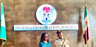 Honourable Minister of Tourism, Lola Ade-John, convened with the Comptroller General of the Nigeria Immigration Service, KN Nanda, Pcc, MMIS, FSM