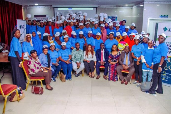 2-Day Training on Gemstones & Jewellry Making3 Sitting 4th left, the National President, Nigeria Women in Mining, Engr (Dr.) Janet Adeyemi with the Official of SMDF, Resource Persons and SMDF Trainees during the just concluded 2-Day Training on Gemstones & Jewellry Making held at Civic Centre, Lagos