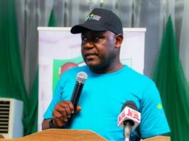 Honourable Minister of Water Resources and Sanitation, Engr. Prof. Joseph Terlumun Utsev during the Commemorate of the 2024 Global Handwashing Day