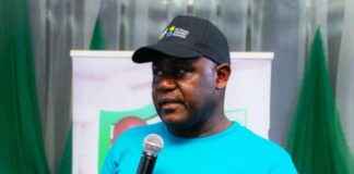 Honourable Minister of Water Resources and Sanitation, Engr. Prof. Joseph Terlumun Utsev during the Commemorate of the 2024 Global Handwashing Day