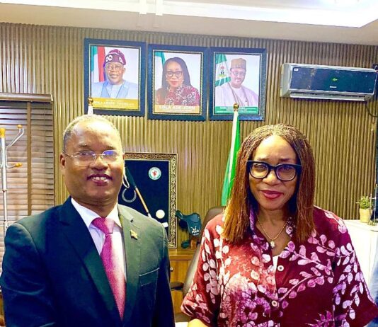 His Excellency Ambassador Libérat Mfumukeko, Senior Advisor to the Office of the President of Burundi and Special Envoy, met with The Honourable Minister of Tourism, Mrs. Lola Ade-John
