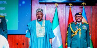 Honourable Minister of Defence, H. E. Mohammed Badaru Abubakar CON, mni