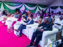 3rd from left - Honourable Minister of Women Affairs, Barrister (Mrs) Uju Kennedy-Ohanenye, Honourable Minister of Budget and National Planning, Senator Abubakar Bagudu, Mandate Secretary, Women Affairs, FCT, Dr. Adedayo Benjamin-Laniyi, Honorary Consul of Columbia in Nigeria, Maricel Romero Cantillo and other dignitaries at Nigeria's National Preparatory Meeting for the 1st Global Ministerial Conference on Ending Violence Against Children, Begota, Colombia - November 7th - 8th, 2024