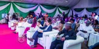 3rd from left - Honourable Minister of Women Affairs, Barrister (Mrs) Uju Kennedy-Ohanenye, Honourable Minister of Budget and National Planning, Senator Abubakar Bagudu, Mandate Secretary, Women Affairs, FCT, Dr. Adedayo Benjamin-Laniyi, Honorary Consul of Columbia in Nigeria, Maricel Romero Cantillo and other dignitaries at Nigeria's National Preparatory Meeting for the 1st Global Ministerial Conference on Ending Violence Against Children, Begota, Colombia - November 7th - 8th, 2024