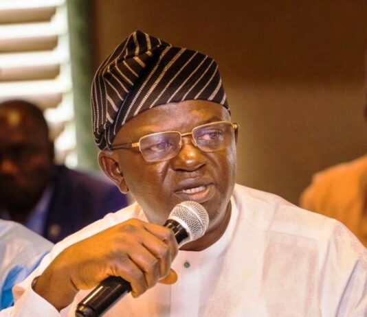 The Honourable Minister of Water Resources and Sanitation, Engr. Prof. Joseph Terlumun Utsev, at the Round Table Discussion of the Sustainable Urban and Rural Water Supply, Sanitation, and Hygiene Programme (SURWASH) with the Governors of the 7 participating states, held today, 3rd October 2024, at the Transcorp Hilton Hotel, Abuja.