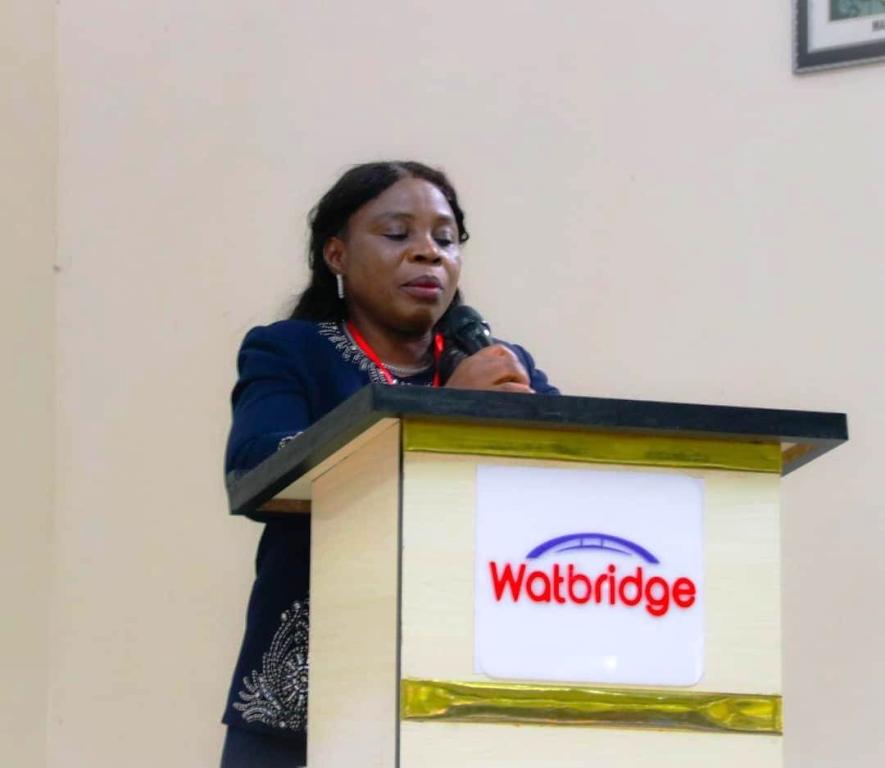The Director of Irrigation and Drainage, FMWRS, Engr. Mrs. Esther Oyeronke Oluniyi representing the Permanent Secretary FMWRS, Mr Richard Pheelangwah at the South-South Regional Workshop on the Establishment and Strengthening of Water Users' Associations (WUA) in Public Irrigation Schemes in Nigeria, delivered the Permanent Secretary’s Opening Remarks during the Workshop