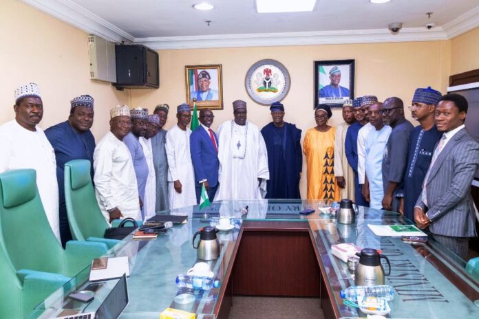 FG Partners Trans Sahara Consortium FROM LEFT TO RIGHT Prof. Demo Kalla - TETFUND Centre of Exellence on food Security ATBU Bauchi. Abubakar Turaki- MD PSGN Iliya Sanda - G M TSC Abuhuraira Musa - Legal Dr. Lawan Sani - Biotechnologist Victor Terah - TCS Prof. Nasiru Maiturare - TCS Finance Dr Armstrong Takang - MOFI Sen. Ibrahim Turak - Chairman Wale Edun - Honorable Minister of Finance and Coordinating Minister of the Economy Prof. Hussaina Makun TCS Livestock Imrana Habu - Project Manager PSGN Tajudeen Ahmad - ED MOFI Prof. Salisu Mamman - TCS Finance Idris M. Nazif - Farming Consultant Lateef Surakatu - Partner, Anderson Ma'ameen Aliyu - MD HJRBDA Mayowa Salami - Associate Director, Anderson