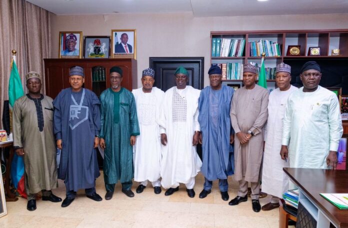 Inaugural Inter-Ministerial Meeting On Dam Evaluation FROM LEFT TO RIGHT 1. Representative of the Minister of Works 2. Mohammed Idris Malagi, Minister of Information and National Orientation 3. Balarabe Abbas Lawal, Minister Environment 4. Abubakar Bagudu, Minister of Budget and Economic Planning 5. Engr. Prof. Joseph Terlumun Utsev, Minister of Water Resources & Sanitation 6. Wale Edun, Honorable Minister of Finance and Coordinating Minister of the Economy 7. Bello Muhammad Goronyo, Minister of State Water Resources & Sanitation 8. Abdullahi Tijjani Gwarzo, Minister of state for Housing and Urban Development 9. Mr. Richard Pheelangwah, Permanent Secretary, Federal Ministry of Water Resources and Sanitation